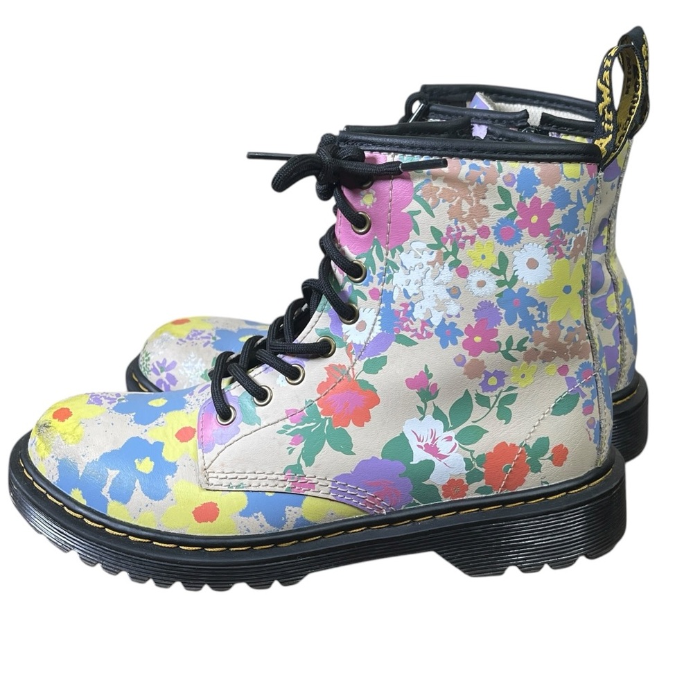 Dr Martens Kids Floral Lace-Up Boots - Multicolor